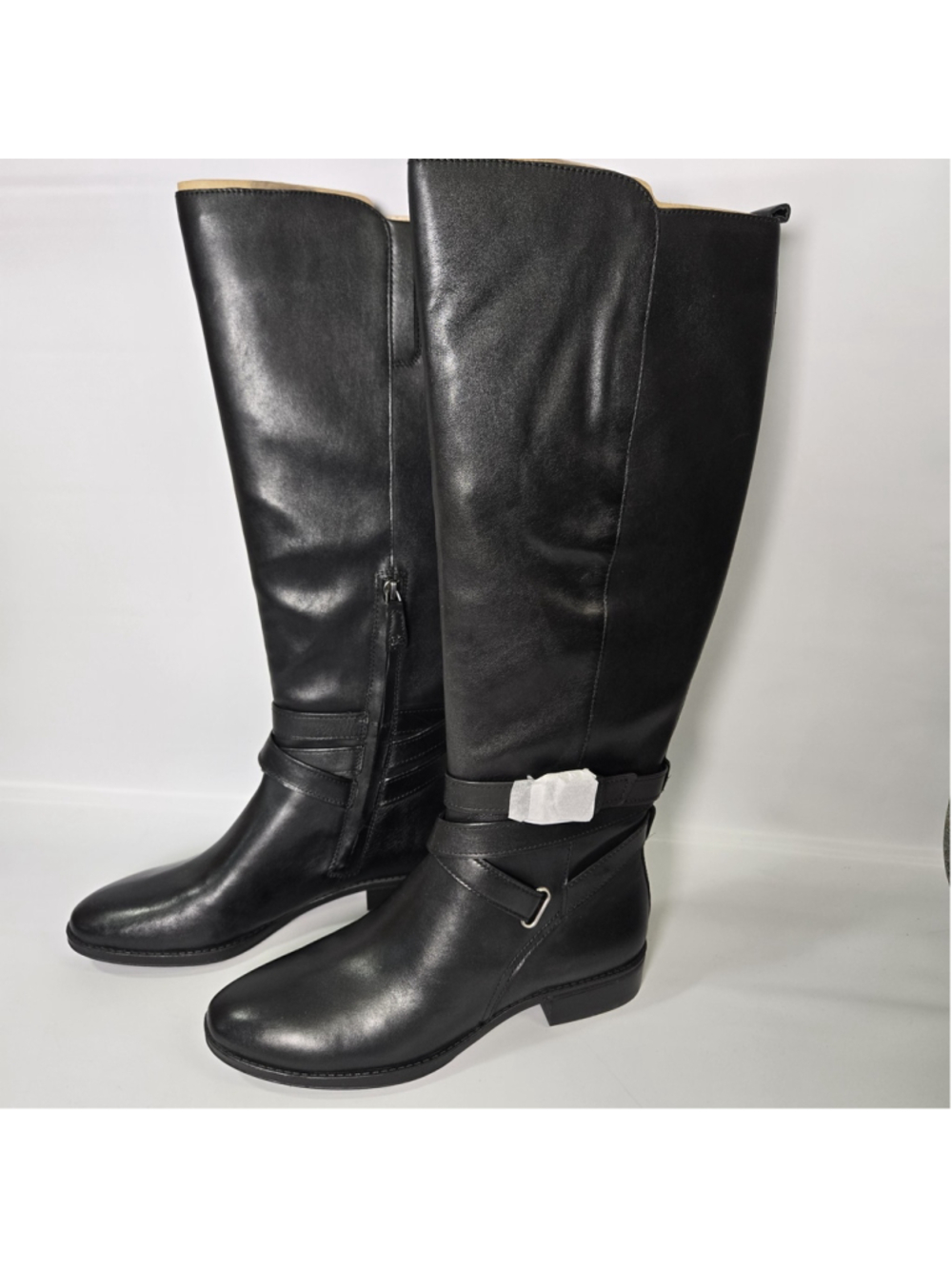 Sam Edelman Pansy Womens 8 Black Leather Knee High Riding Boots NIB Equestrian